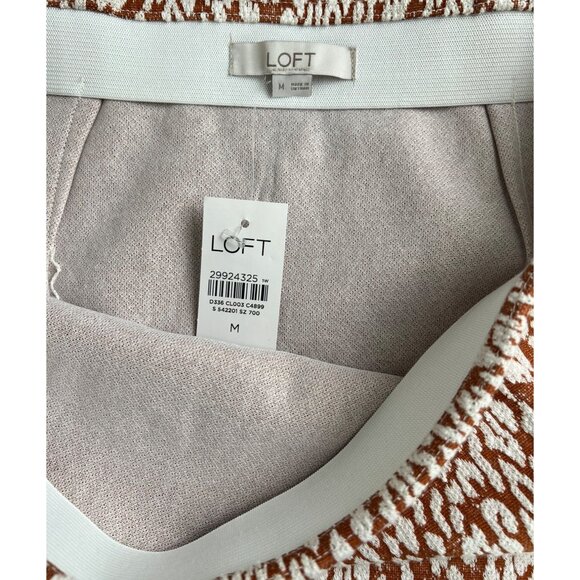 Loft Leopard Print Midi Pencil Skirt Cotton/Polyester Blend Size Medium - Picture 8 of 10